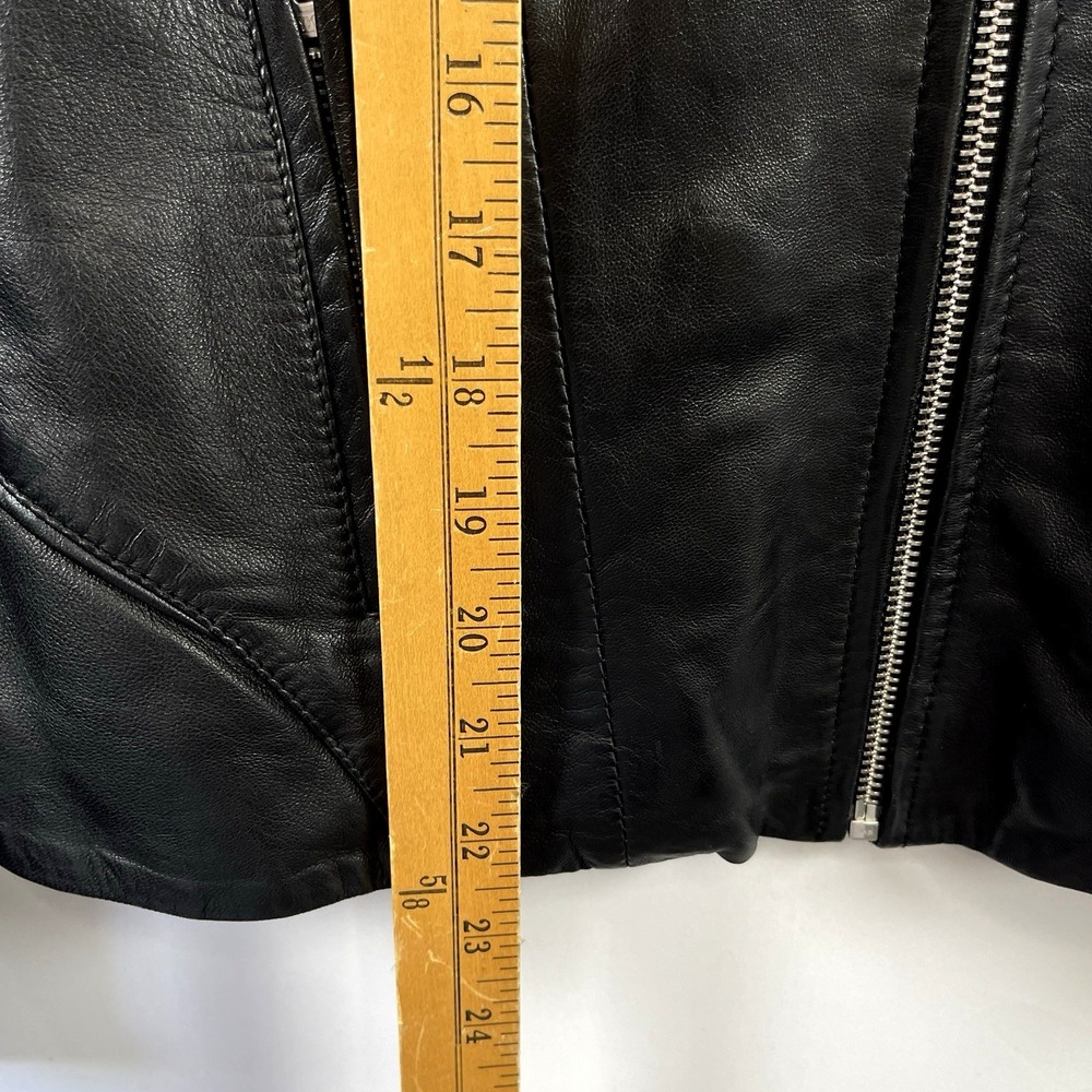 Lamarque Collection Womens Ariel 100% Leather Jacket S‎ Black Moto Biker Fitted - Picture 16 of 16